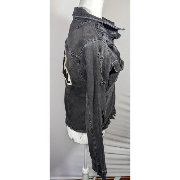 Raiine Black Distressed Denim Malibu Jacket - Picture 7 of 9